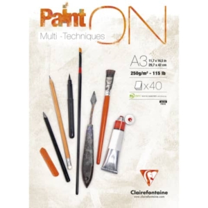 Blocco collato Clairefontaine Paint'on conf. 2 pz - formato A3 - 96536C
