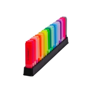 Desk set evidenziatori Q-Connect Pastel 1,5-5 mm - colori pastello assortiti conf. 23 pezzi - KF17782