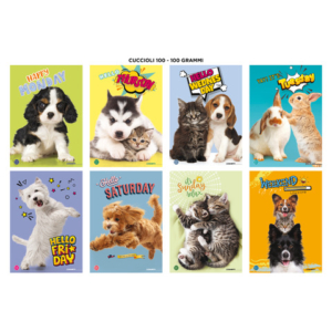 Maxi quaderni Blasetti Lovely Paws A4 18+1 ff carta 100 g/m² - conf. 10 pezzi - rigatura Q - 9285