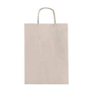 Borsa shopper Rex-Sadoch Allegra tinta unita Fashion su kraft bianco - tortora 26x12x36 cm - conf. 25 pz - SDF26-724