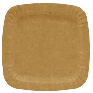 Piatti in cartoncino kraft Ristocart linea Bistrot conf. 100 pz 24x24 cm H2424001