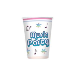 Bicchieri Big Party a tema Music Party 250 ml - conf. 6 pz - 76563
