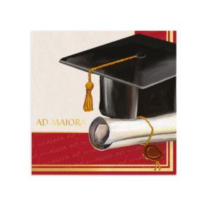 Tovaglioli Big Party a tema Laurea Ad Maiora 25x25 cm - conf. 16 pz - 76173