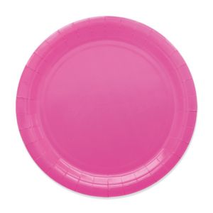 Piatti in carta di pura polpa di cellulosa Ecolor Ø 24 cm - fucsia - conf. 25 pz - 74085
