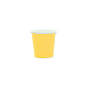 Bicchieri in carta di pura cellulosa Ecolor 80 ml - giallo - conf. 25 pz - 74096