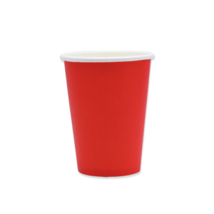Bicchieri in carta di pura cellulosa Ecolor 250 ml - rosso - conf. 25 pz - 74079
