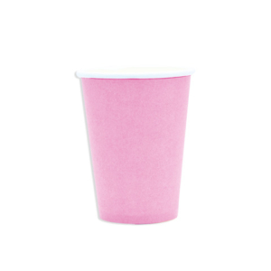 Bicchieri in carta di pura cellulosa Ecolor 250 ml - rosa - conf. 25 pz - 74042