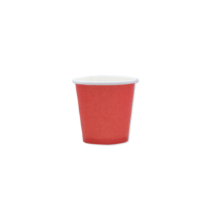 Bicchieri in carta di pura cellulosa Ecolor 80 ml - rosso - conf. 25 pz - 74080