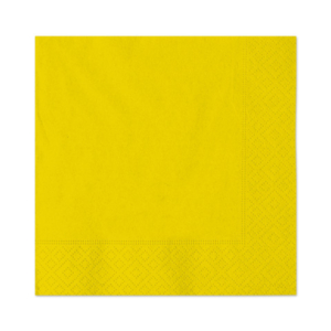 Tovaglioli in carta di pura cellulosa Ecolor 2 veli - 33x33 cm - giallo - conf. 40 pz - 74508