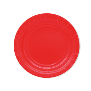 Piatti in carta di pura polpa di cellulosa Ecolor Ø 18 cm - rosso - conf. 25 pz - 74078