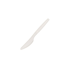 Coltelli monouso in CPLA biodegradabile e compostabile Leone bianco - 16 cm - conf. 50 pz - Q2040.S