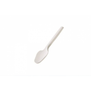Cucchiaini monouso in CPLA biodegradabile e compostabile Leone bianco - 10 cm - conf. 100 pz - Q2043.S