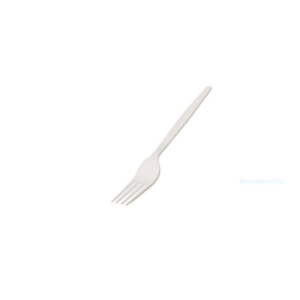 Forchette monouso in CPLA biodegradabile e compostabile Leone bianco - 16 cm - conf. 50 pz - Q2041.S