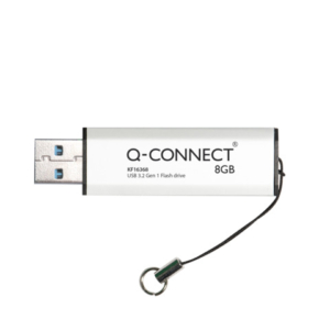 Chiavetta USB in blister Q-Connect Super Speed 3.0 argento/nero 8 GB KF16368