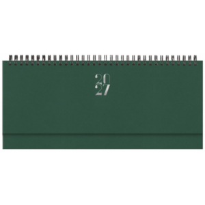 Planning settimanale spiralato 2027 Nota Bene Egadi copertina gommata 29,8x10,5 cm verde scuro - 27-430FT-C12
