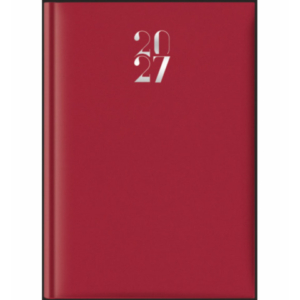 Agenda giornaliera 2027 Nota Bene Egadi s/d separati copertina gommata A4 rosso rubino - 27-512FT-C21