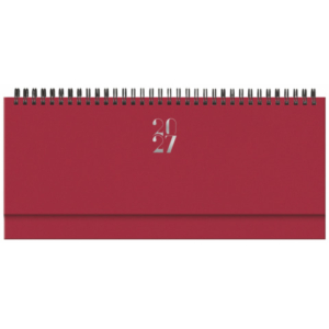 Planning settimanale spiralato 2027 Nota Bene Egadi copertina gommata 29,8x10,5 cm rosso rubino - 27-430FT-C21