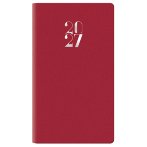 Agenda settimanale 2027 Nota Bene Egadi copertina gommata 8x14 cm rosso rubino - 27-125FT-C21