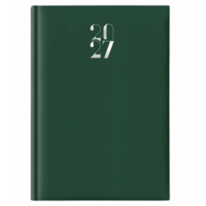 Agenda giornaliera 2027 Nota Bene Egadi s/d separati copertina gommata A4 verde scuro - 27-512FT-C12