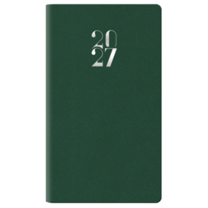 Agenda settimanale 2027 Nota Bene Egadi copertina gommata 8x14 cm verde scuro - 27-125FT-C12