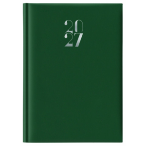 Agenda giornaliera 2027 Nota Bene Egadi s/d separati copertina gommata 14,3x20,5 cm verde scuro - 27-225FT-C12
