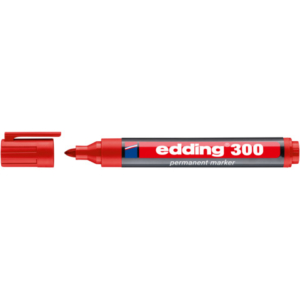 Marcatore permanente edding 300 punta tonda 1,5-3 mm rosso E-300 002
