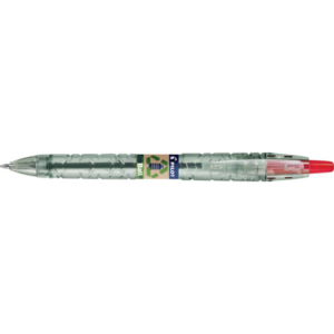 Penna a sfera a scatto Pilot ecoball B2P ricaricabile - punta 1 mm - inchiostro a base d'olio - rosso - 040178