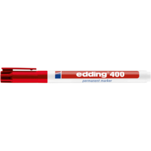 Marcatore permanente edding 400 punta conica 1 mm rosso E-400 002