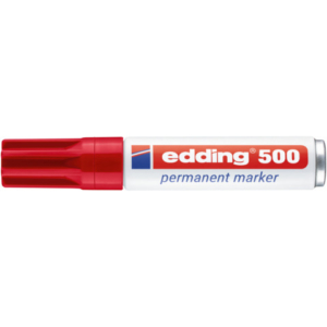Marcatore permanente edding 500 punta scalpello 2-7 mm rosso E-500 002