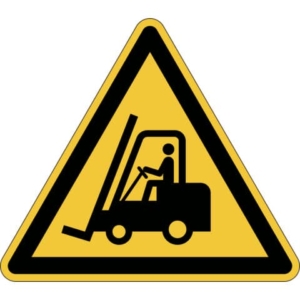 Pittogramma da pavimento ''Attenzione passaggio carrelli'' DURABLE giallo Ø 430 mm - 173404