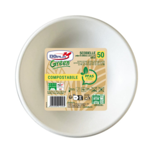 Scodella in polpa di cellulosa Dopla Green PFAS Free 680 ml - bianco - conf. 50 pz - 07924