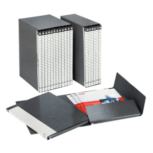 Guppo di 6 cartelle con custodia Esselte Delso Line I51 conf. da 6 pezzi Esselte dorso 3 cm - 390956040