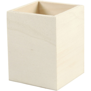 Portamatite quadrato legno chiaro Creativ Company 7,5x7,5xH.9,5 cm 577750
