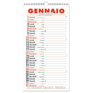 Calendario da muro O.C.L. 23x43,5 cm -  1401