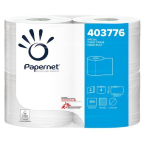 Carta igienica 2 veli in pura cellulosa Papernet bianco - conf. 4 pz - 403776