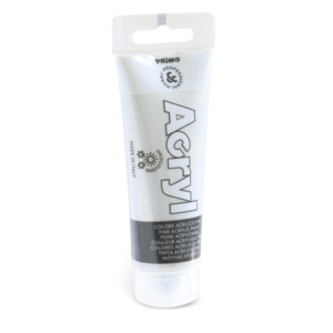 Colore acrilico Primo in tubetto in polietilene 75 ml - 910 argento 420TA75910N