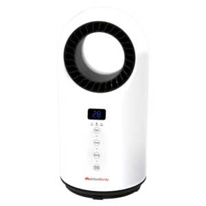 Termoventilatore ceramico senza pale da tavolo con telecomando Melchioni Family Storm bianco/blu - 158640041