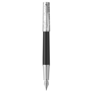 Penna stilografica Parker Ingenuity Legacy of Flight - nera e cromata - punta fine in acciaio inossidabile