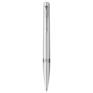 Penna a sfera Parker Meridian cromata - finiture cromate - punta M - inchiostro blu - confezione regalo Chrome CT