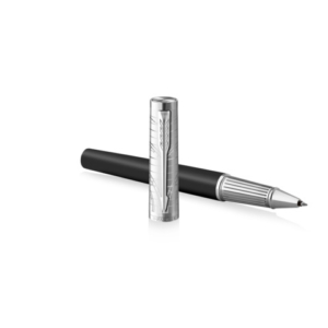 Penna roller Parker Ingenuity Legacy of Flight - nera e cromata - punta fine - inchiostro nero roller F - 2227809