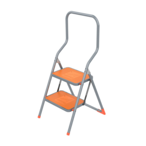 Sgabello in acciaio Gierre Sgabby Plus con parapetto alto a 2 gradini 0,47xH.1,16 m - B0120