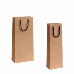 Shopper Kraft Avana Florio Carta con manico in corda nero - 20x9x39 cm - 56962