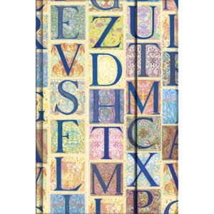 Taccuino Da Vinci 14x21 cm con dettagli metal e chiusura magnetica - 80 pagine a righe - Lettere - BN4502041
