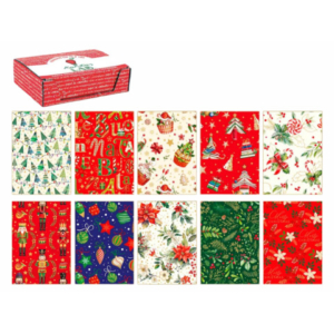 Carta regalo Kartos linea Natale - 70x100 cm - conf. da 100 fogli in soggetti assortiti - 18052
